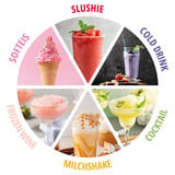 Unold 2-in-1 Slush- und Softeismaschine Sofia  schwarz, für 1.500ml Slush oder Softeis, 150 Watt Kompressor