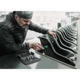 Wera 8100 SA 13 Zyklop Comfort Knarrensatz, 1/4", Werkzeug-Set schwarz/grün, 15-teilig, Comfort-Knarre mit Umschalthebel