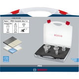 Bosch Professional PRO Ceramic dry X-LOCK Bohrkronen-Set, Ø 20 - 68mm, Bohrer-Satz 5-teilig, für kleine Winkelschleifer