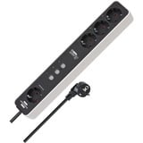 Brennenstuhl Connect Ecolor WLAN Steckdosenleiste 4-fach weiß/schwarz, 1,5 m Kabel, Sprachsteuerung, Timer, App