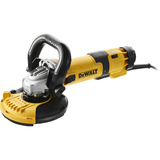 DEWALT Winkelschleifer DWE4257KT-QS Beton-Oberflächenset, 125mm gelb/schwarz, 1.500 Watt, inkl. Staubhaube und Diamant-Topfscheibe, Koffer