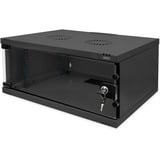 Digitus Wandgehäuse, SOHO, unmontiert - 540x400 mm (BxT) , IT-Schrank schwarz, 4 Höheneinheiten