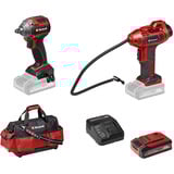 EINHELL Professional  Maschinen-Set TP-CW 18/260 + CE-CC 18 Kit, Schlagschrauber rot/schwarz, Li-Ionen-Akku 4,0 Ah, mit Tasche