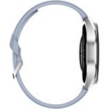 Huawei Watch 6 46mm (Niz-L19F), Smartwatch silber, blaues Fluoroelastomer-Armband