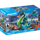 PLAYMOBIL 71830 History Wikinger mit Seeungeheuer, Konstruktionsspielzeug 