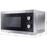 SHARP YC-MG01E-S, Mikrowelle silber/schwarz