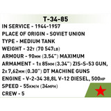 COBI T-34-85, Konstruktionsspielzeug Maßstab 1:72