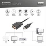 Digitus Adapterkabel DisplayPort > DVI-D schwarz, 5 Meter