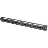 Digitus CAT 6, Klasse E Patchpanel, 24 Port schwarz, 1 HE