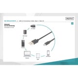 Digitus USB 2.0 Anschlusskabel USB-A (Stecker) > Micro-USB (Stecker) schwarz, 3 Meter