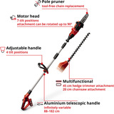 EINHELL Power X-Change Akku-Multifunktions-Werkzeug GE-HC 18Li T Kit, 18Volt, Hochentaster rot, Li-Ion-Akku 3,0Ah