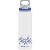 SIGG Trinkflasche Total Clear One MyPlanet "Blue" 0,75L transparent/dunkelblau, Ein-Hand-Verschluss ONE