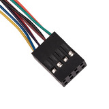 SilverStone Adapterkabel SST-CPS05-RE, mini-SAS SFF 8643 > 4x SATA hellblau, 60cm
