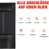 Telefunken D43U790B2CW, LED-Fernseher 108 cm (43 Zoll), schwarz, UltraHD/4K, Tripple-Tuner, SmartTV, VIDAA-Betriebssystem