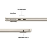 Apple MacBook Air 34,5 cm (13,6") 2025 CTO, Notebook champagner, 24 GB, 512 GB (512 GB SSD), Polarstern M4, MacOS, Deutsch