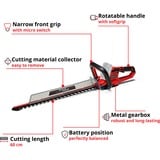 EINHELL Power X-Change Akku-Heckenschere GE-CH 18/60 Li-Solo, 18Volt rot/schwarz, ohne Akku und Ladegerät