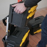 Stanley Rollende Werkstatt 3-in-1, Werkzeugwagen schwarz/gelb, mit Trolley-Griff