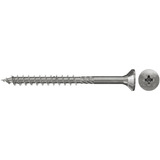 fischer Spanplattenschraube PowerFast 5,0 x 50 Senkkopf PZ 200 Stück, Teilgewinde, nicht rostender Stahl A2