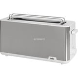 Braun Langschlitz-Toaster PurShine HT 1610 WH edelstahl/weiß, 1.030 Watt, für 2 Scheiben Toast