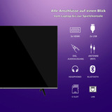 JVC LT-55VU7555, LED-Fernseher 139 cm (55 Zoll), schwarz/grau, UltraHD/4K, Tripple Tuner, TiVo