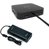 i-tec USB-C Dual Display Docking Station, Dockingstation schwarz, DisplayPort, 100 Watt PD, LAN