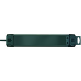Brennenstuhl Premium-Line Comfort Switch Plus Steckdosenleiste 6-fach, 2x permanent schwarz/hellgrau, 3 Meter Kabel, mit Hand-/Fußschalter