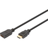Digitus HDMI High Speed mit Ethernet Verlängerungskabel schwarz, 2 Meter
