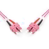 Digitus LWL Patchkabel, Duplex, SC > SC Stecker, Multimode OM4 violett, 3 Meter