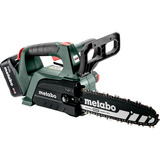 Metabo MS 18 LTX BL 25 (601595900) SET Akku-Kettensäge, 18Volt grün/schwarz, Li-Ionen Akku 4,0Ah 18V