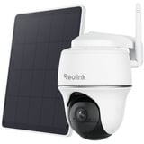 Reolink Argus Series B430 mit Solar Panel, Überwachungskamera weiß, 5MP, WLAN