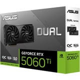 ASUS GeForce RTX 5060 Ti DUAL EVO 16GB, Grafikkarte schwarz, DLSS 4, 3x DisplayPort, 1x HDMI 2.1