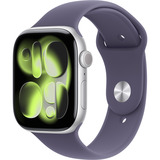 Apple Watch Series 11, Smartwatch silber, Aluminium, 46 mm, Sportarmband nebelviolett M/L, Cellular
