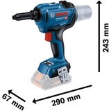 Bosch Akku-Nietpistole GRG 18V-16 C Professional, 18Volt blau/schwarz, 2x Li-Ion Akku ProCORE18V 4,0Ah, in L-BOXX