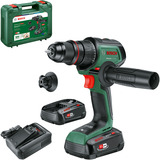 Bosch Heimwerken & Garten Akku-Bohrschrauber AdvancedDrill 18V-80 QuickSnap + Zubehör grün/schwarz, 2x Li-Ionen Akku 2,5Ah, Koffer, POWER FOR ALL ALLIANCE