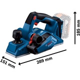 Bosch Professional Akku-Falzhobel GHO 18V-26 Professional solo, 18Volt, Elektrohobel blau/schwarz, ohne Akku und Ladegerät