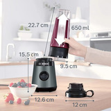 Bosch Serie 2 Standmixer VitaPower MMB2111S silber/schwarz, 450 Watt, 0,6 Liter