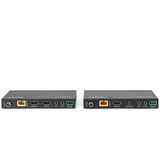 Digitus 4K HDBaseT HDMI Extender Set, 150 Meter, HDMI Verlängerung schwarz, Sendeeinheit + Empfängereinheit