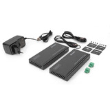 Digitus 4K HDBaseT HDMI Extender Set, 150 Meter, HDMI Verlängerung schwarz, Sendeeinheit + Empfängereinheit