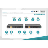 Digitus 4K HDBaseT HDMI Extender Set, 150 Meter, HDMI Verlängerung schwarz, Sendeeinheit + Empfängereinheit