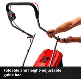 EINHELL Power X-Change Akku-Rasenmäher GE-CM 18/33 Li Kit, 18Volt rot/schwarz, Li-Ionen Akku 4,0Ah