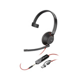 HP Poly Blackwire 5210 Monaural USB-C-Headset +3,5-mm-Stecker +USB-C/A-Adapter schwarz