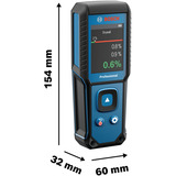 Bosch Professional Holzfeuchtemesser GMM 1-15 Professional blau/schwarz, 2x Batterien, Tasche