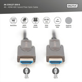 Digitus HDMI / Micro HDMI AOC Hybrid Glasfaserkabel, UHD 4K schwarz, 20 Meter, abnehmbare Stecker