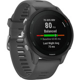 Garmin Forerunner 255, Smartwatch grau/schwarz, 46 mm, Silikon-Armband