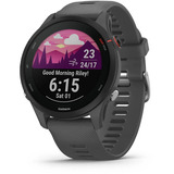 Garmin Forerunner 255, Smartwatch grau/schwarz, 46 mm, Silikon-Armband