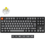 Keychron K8 Max, Gaming-Tastatur schwarz/grau, DE-Layout, Keychron Super Banana, Aluminiumrahmen, RGB