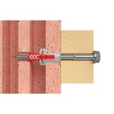 fischer Dübel DUOPOWER 10x50 BigBox hellgrau/rot, 210 Stück, wiederverschließbare Dose