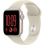 Apple Watch SE 3, Smartwatch silber, 40 mm, Sportarmband Sand S/M, Cellular