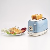 Ariete Vintage Toaster 155 hellblau, 810 Watt, für 2 Scheiben Toast