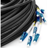Digitus Glasfaser Universal Breakout Kabel, Duplex, LC/UPC Stecker, Singlemode OS2 schwarz, 50 Meter, vorkonfektioniert